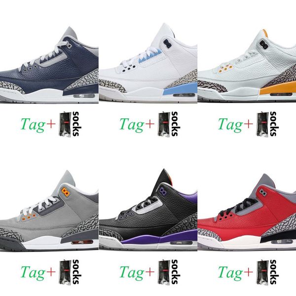 

jumpman 3 mens basketball shoes 3s katrina georgetown retro unc laser orange cool grey jth nrg black red cement trainersuktg
