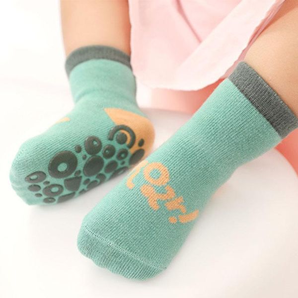 

5pairs/set non-slip born baby socks letter print rubbe soled boys girls spring infant toddler floor, Pink;yellow