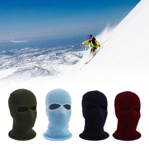 

winter ski balaclava full face mask fleece cap neck warm hood men women sport hiking camping caps outdoor activities hats, Black;white