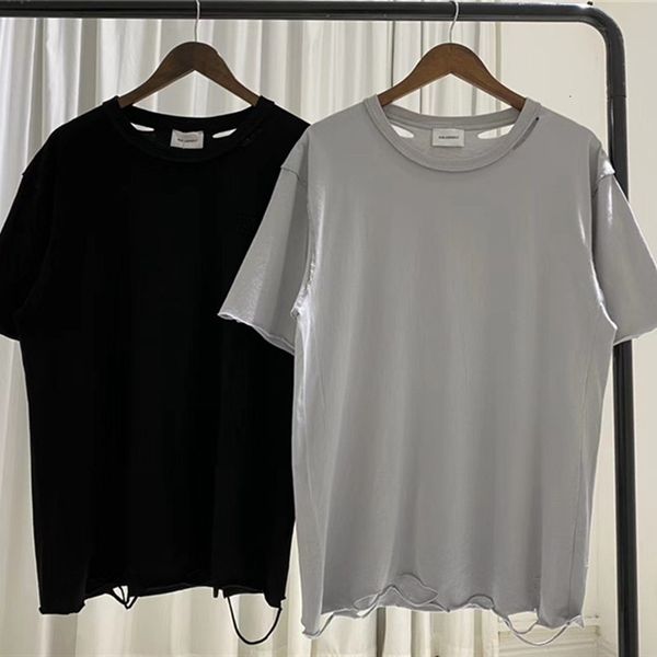 

men's t-shirts washed do old askyurself destroyed solid color t shirt men loose women seating t-shirt tee, White;black