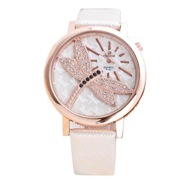 

wristwatches fashion women watches luxury crystal dragonfly casual ladies reloje mujer relogio feminino zegarek damski, Slivery;brown