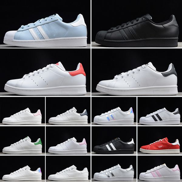 

originals superstar running shoes white hologram iridescent red gold superstars 80s pride sneakers super star lady men sport casual shoe 36-