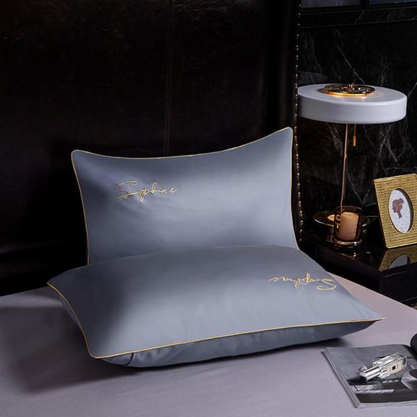 

cushion/decorative pillow promotion 2pcs 100% cotton case solid color bed pillowcases standard cover bedding bedroom pillowcase