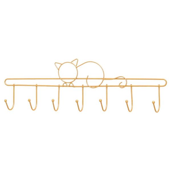 

hooks & rails 1pc vintage style hook creative cat shaped hanger iron hanging golden