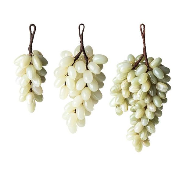 

decorative objects & figurines creativity ornaments natural stone marble bunch of grapes handmade wine cooler desk crafts home decoration