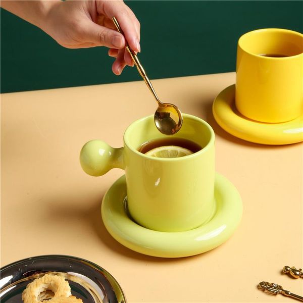 

mugs creative mug and saucer combination set simple home cup office coffee afternoon tea cute