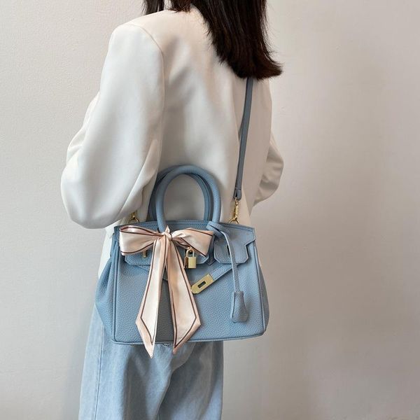 

evening bags silk scarf crossbody 2021 women's brand bow decoration buckle lock for women luxury hand with short handles