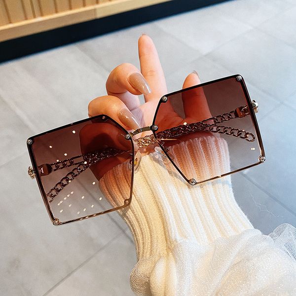 

G family's new hollowed out large square glasses women's fashion Korean versatile sunshade Sunglasses net red anti ultraviolet Sunglasses, White;black