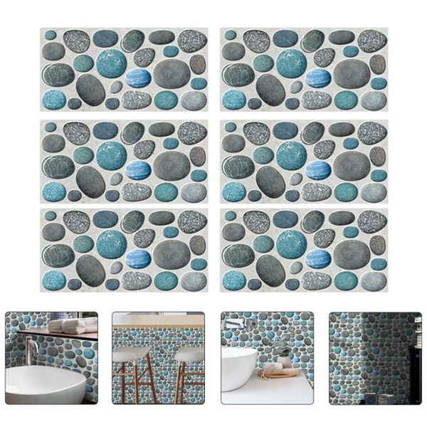 

wall stickers 6 sheets kitchen oilproof multi function wallpaper decorative