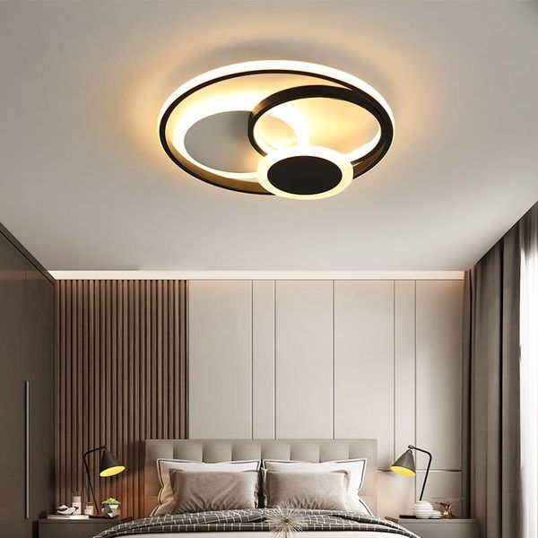 

ceiling lights creative modern led for living room bedroom study white black lamp light fixtures ac110v 220v