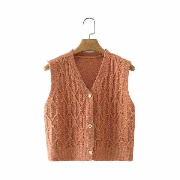 

women's vests vanovich twist retro knitted v-neck sleeveless vest 2022 autumn and winter fashion sweater women, Black;white