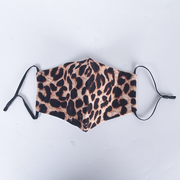 

print leopard cotton mask double layer warm mask fashion cloth