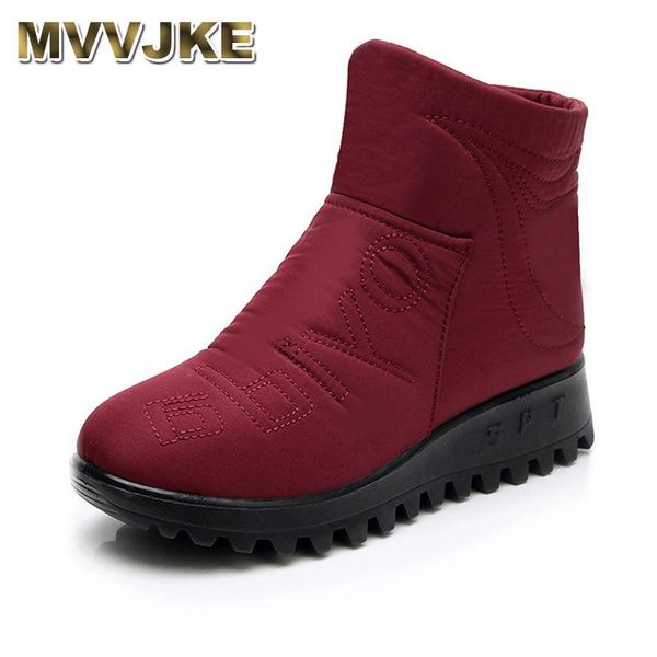 

boots mvvjkeceyaneawinter for women mother non-slip snow waterproof cotton shoes plus size ankle boote038, Black