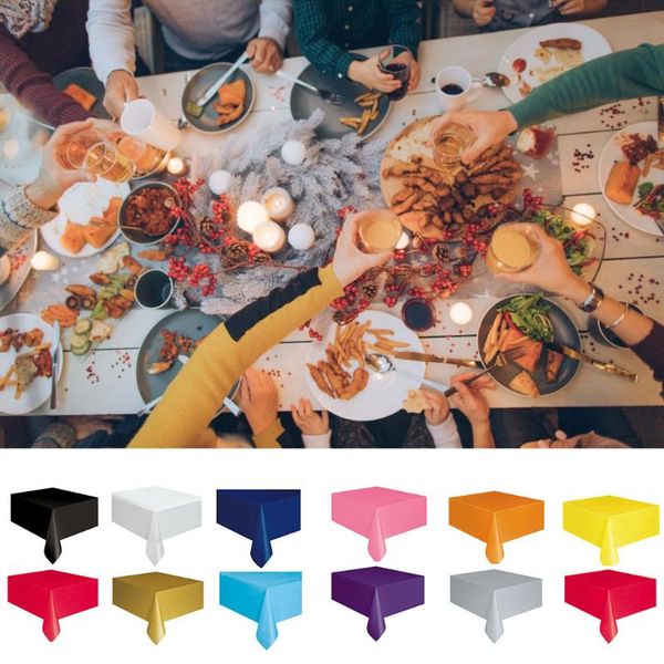 

table cloth 137x183cm disposable tablecloth cover clean party covers for birthday wedding christmas myth