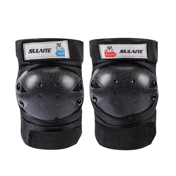 

skating roller knee pads outdoor sports cross-country with adjustable strap elbow &, Black;gray