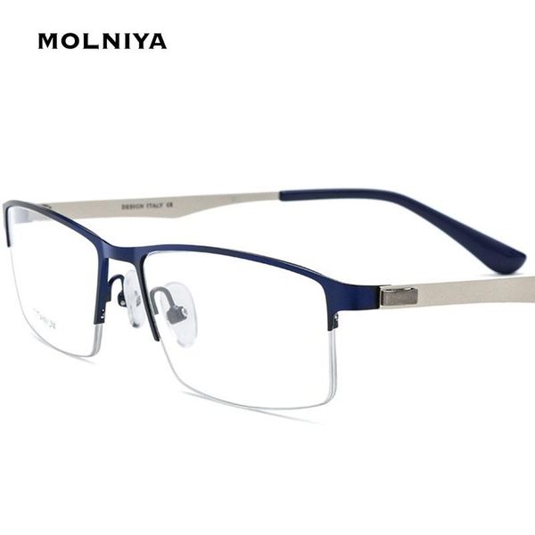 

fashion sunglasses frames business titanium alloy glasses frame men 2021 prescription eye for square eyeglasses myopia optical eyewear, Black