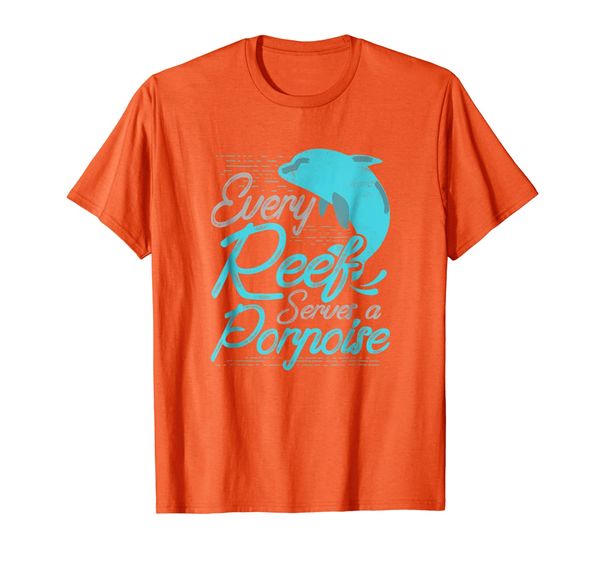 

every reef serves a porpoise save coral t-shirt, White;black