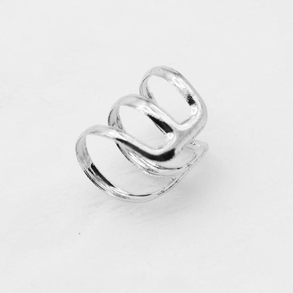 

clip-on & screw back on no wedding hollow wrap clip cuff earrings bar party ear u-shape evening piercing out trendy women fashion, Silver