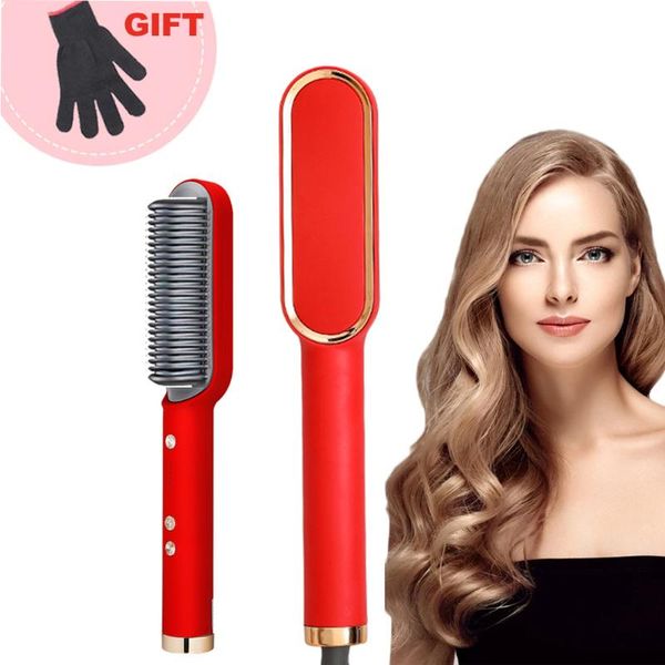 

electric hair brushes professional straightener escova de cabelo curler brush comb straighteners curling iron styler tool