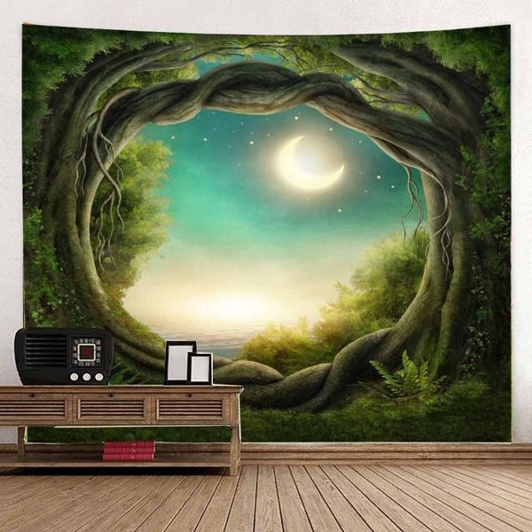 

tapestries nordic design ins wall hanging tapestry landscape painting background printing curtain beach blanket home decor