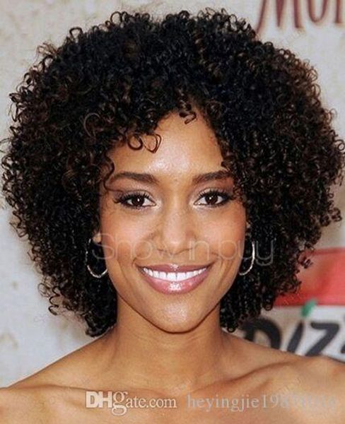 

short brown wig black lady african wig, Black;brown