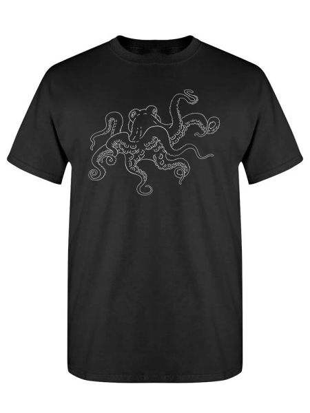 

big ocs with long tentacles tee men's -image by shutterstock, White;black