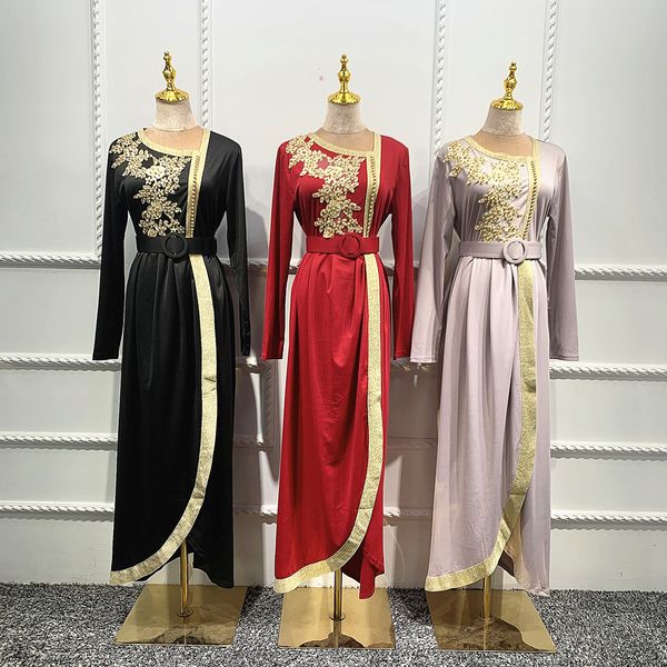 

eid mubarak abaya dubai turkey muslim fashion dress islam clothing abayas dresses for women vestidos robe longue femme kaftan, Red