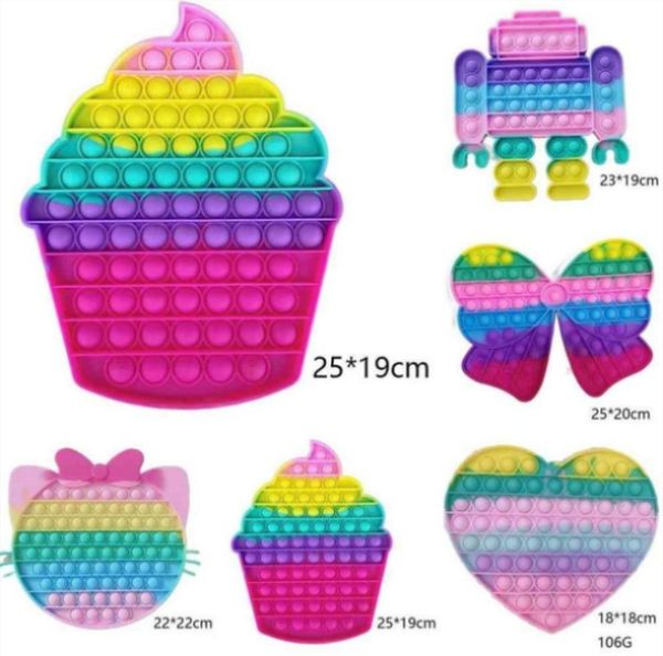 

push bubble deskfidget toys big size 20cm silicone sensory finger puzzle tabledecompression board early educational toys t012