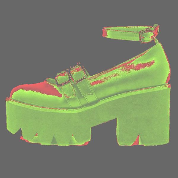 

dress shoes womens pump gothic ankle strap women's high chunky heels platform punk creepers female buckle comfortable, Black