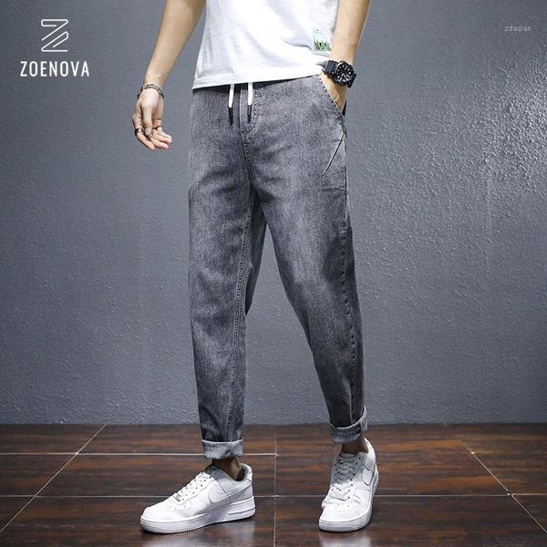 

zoenova jeans for men loose fit pants classic 2021 male jean designer denim trousers casual elasticity 4xl men's, Blue