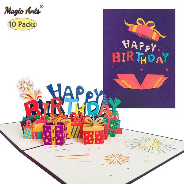 

greeting cards 10 pack happy birthday card for wife mom dad kids -up gift 3d