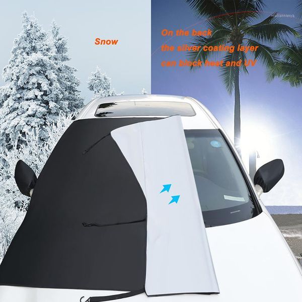 

magnetic car windshield snow cover front shield multifunctional winter frost guard sunshade protectors cover1