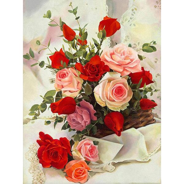 

diamond painting 5d diy embroidery rose flower handicraft needlework full mosaic cross stitch home decor gift