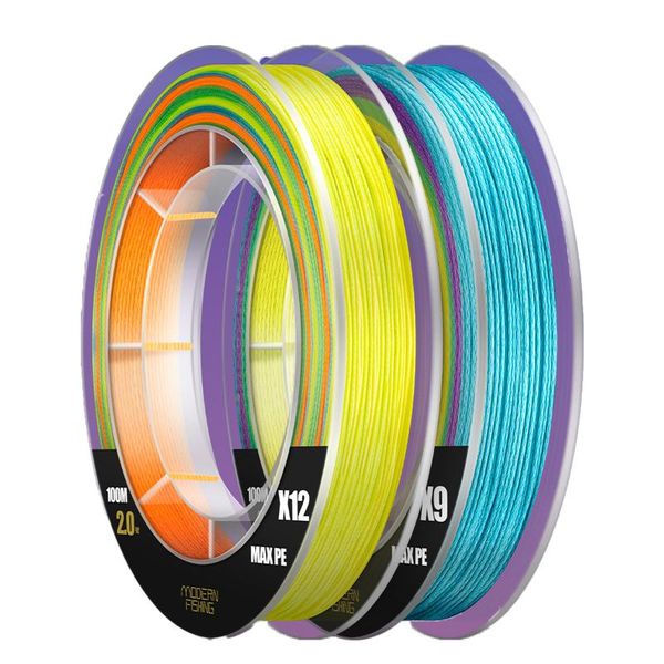 

fishing line 100m 9 strands/12 strands braided 20-130lb polyethylene pe floating braid