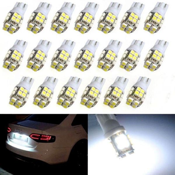 

car headlights 10 pcs bulb white super bright light w5w 194 168 2825 20-smd