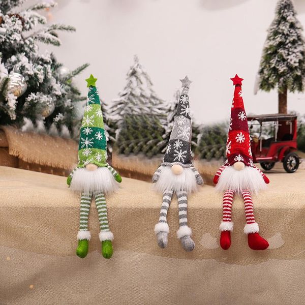 

christmas decorations glowing gnome faceless doll with light xmas tree hanging ornaments pendant home party gifts year 2022