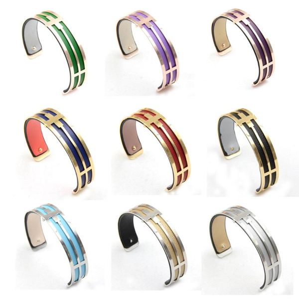 

15mm jesus reversible leather bijoux bangles cross design cuir cuff manthette diy gold jewelry francais pulseras de mujer bijou bangle, Black