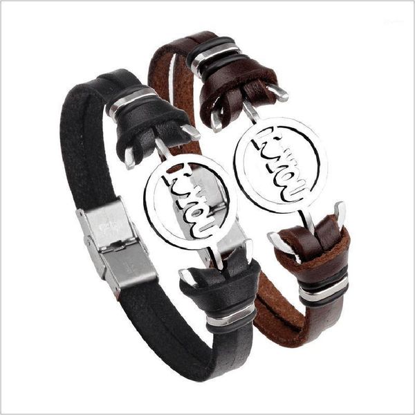 

charm bracelets lovers bracelet i love you leather couple jewelry for men and women valentine's day gift1, Golden;silver