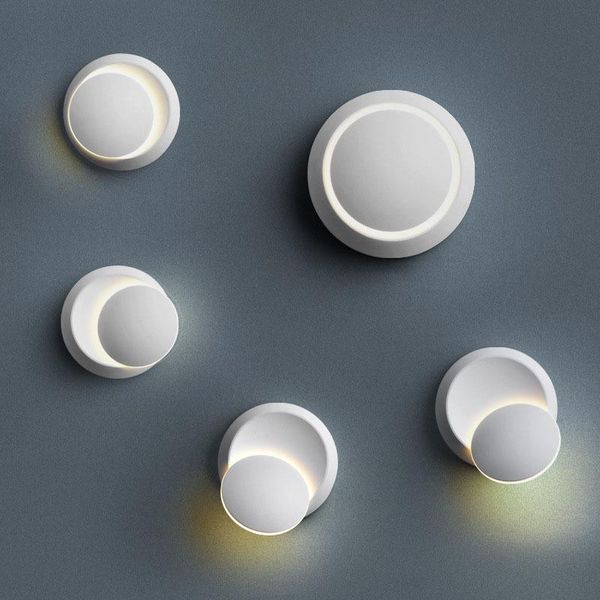 

modern wall lamp, rotary wall, creative eclipse foyer bedroom, white stair, lamp