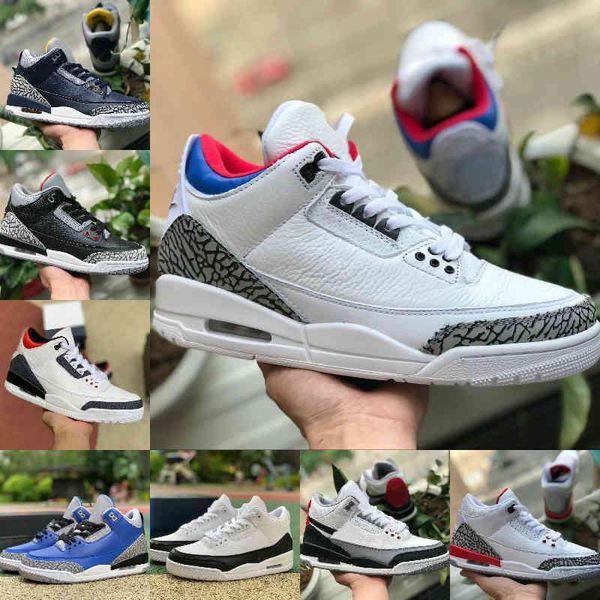 

with box 3 3s men basketball shoes black cat mocha sport blue wolf cool grey varsity royal pure money mens trainers sports sneaker eur 40-46