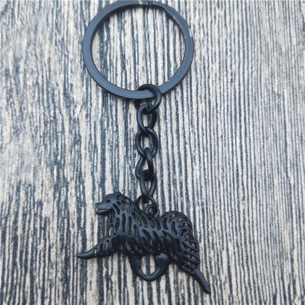 

keychains samoyed movement key chains fashion pet dog jewellery trendy car keychain bag keyring for women men, Silver