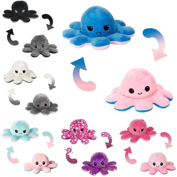 

party favor sale children's soft gift oc* plush animal double flip doll cute peluches eeversible toy