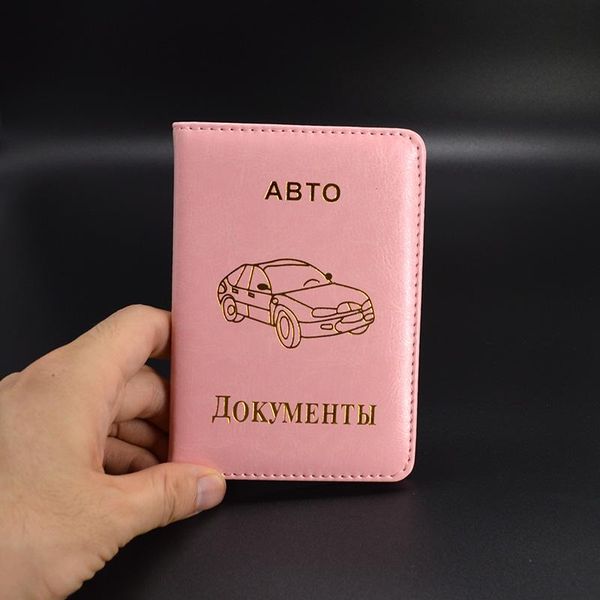 

card holders drivers license wallet russian auto driver bag car document pu leather cover for documents holder, Brown;gray
