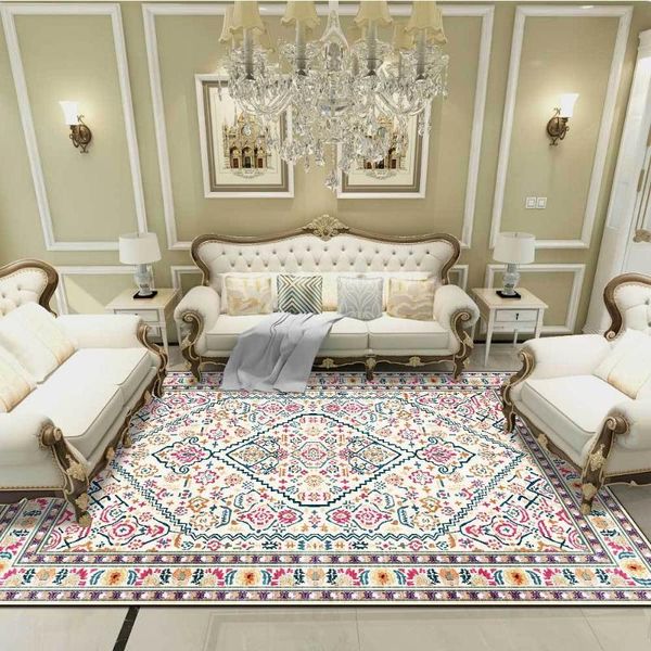 

carpets multicolor geometric living room area rug persian ethnic style bedroom bedside carpet entrance door mat