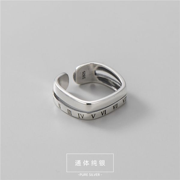 

s925 sterling silver roman numeral open index finger ring