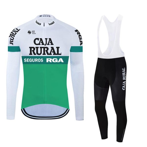

racing sets 2021 cajarural spring autumn cycling clothing set men breathable bicycle wear long sleeve jersey, Black;blue