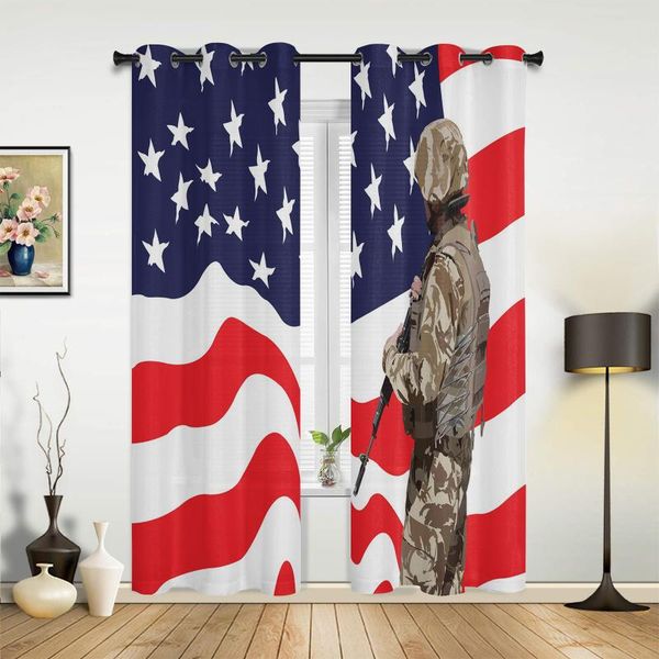 

flag star camouflage curtains for bedroom kids room living window curtain luxury kitchen & drapes