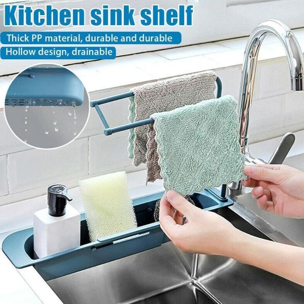 

sink storage rack kitchen soap sponge sinks gadgets holder organizer drain basket z6s3 & organization