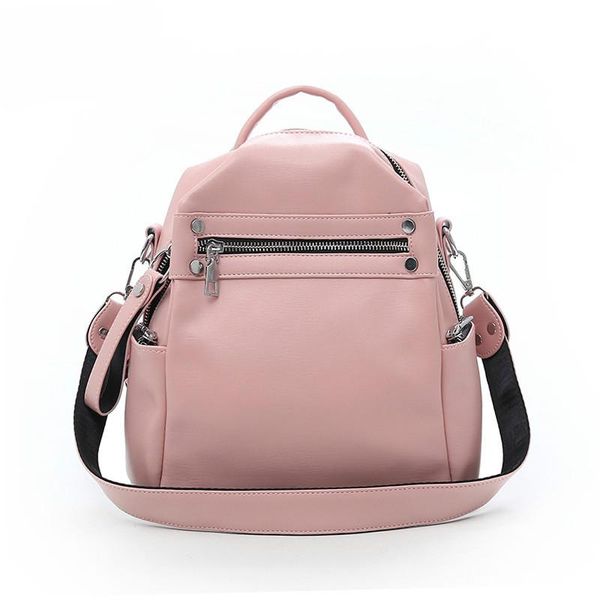 

outdoor bags women's bag simple fashion retro style backpack solid color 2021 explosion models