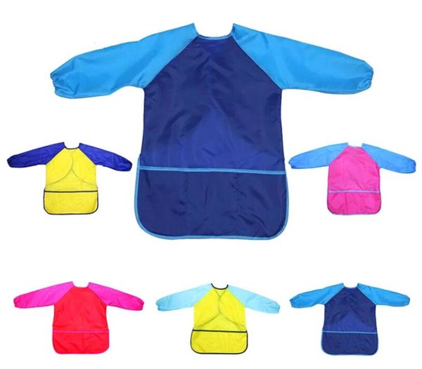 

aprons art learning education interesting toys waterproof painting apron portable birthday gift kids children smock long sleeve